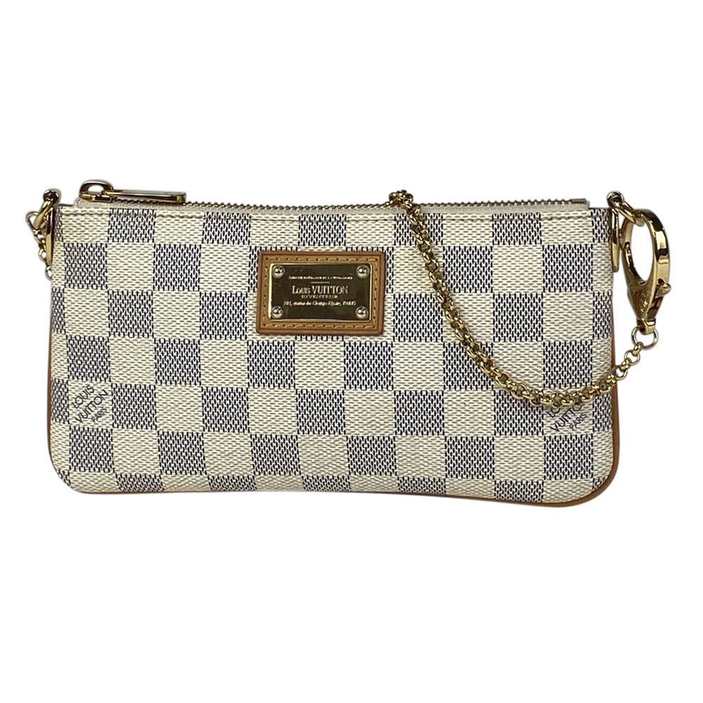 Pochette Mila Cosmetics Accessory Pouch Damier Azur White MM